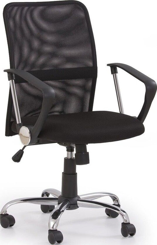 Office Chair Tony | size: Width: 56cm, Height: 102cm, Depth: 58cm | color: Black | image: 1 | variant: 1005182