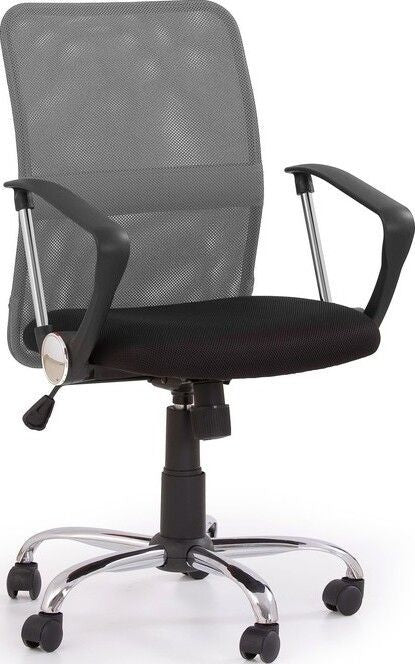 Office Chair Tony | size: Width: 56cm, Height: 102cm, Depth: 58cm | color: Gray | image: 1 | variant: 1005183