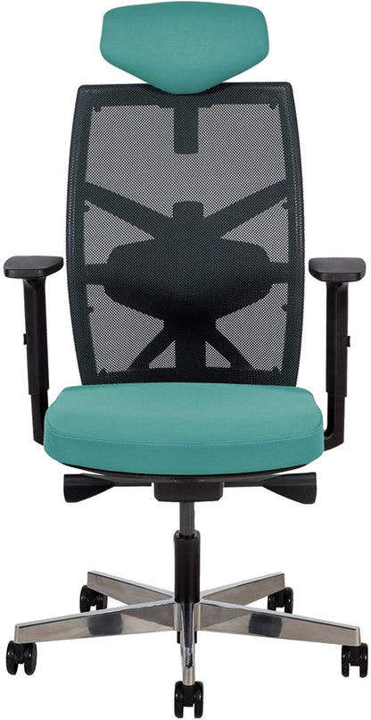 Office Chair Tune 1 | size: Width: 70cm, Height: 128cm, Depth: 70cm | color: Green | image: 2 | variant: 1005370