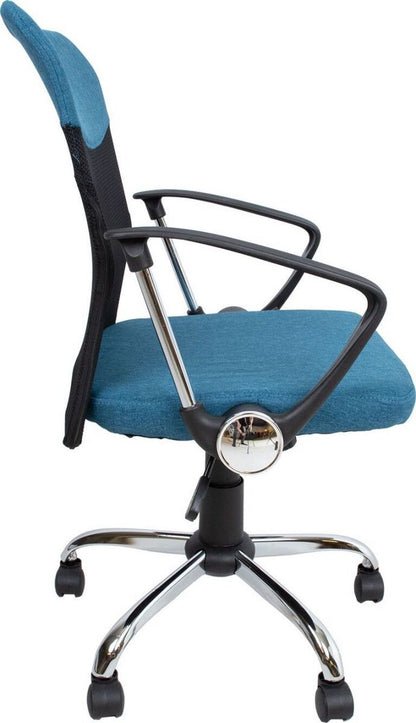 Office Chair Tywyn | size: Width: 57cm, Height: 103cm, Depth: 57cm | color: Blue | image: 3 | variant: 1001150