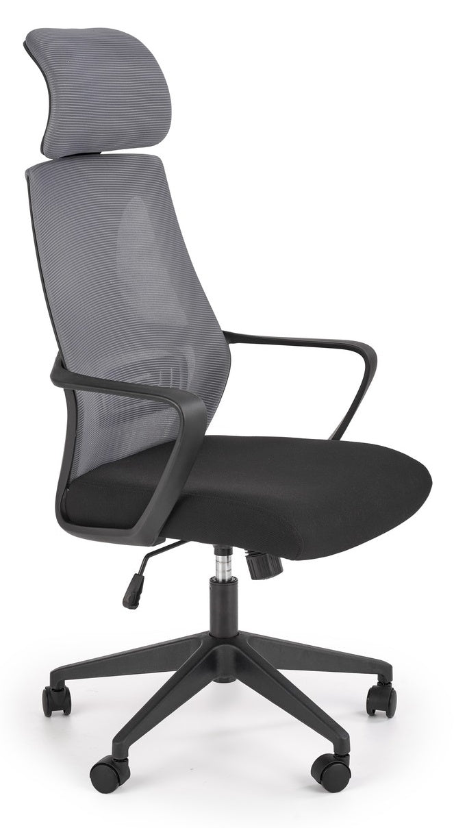 Office Chair Valdez | size: Width: 64cm, Height: 122cm, Depth: 60cm | color: Black/Grey | image: 0 | variant: 1017834