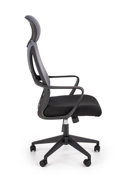 Office Chair Valdez | size: Width: 64cm, Height: 122cm, Depth: 60cm | color: Black/Grey | image: 1 | variant: 1017834