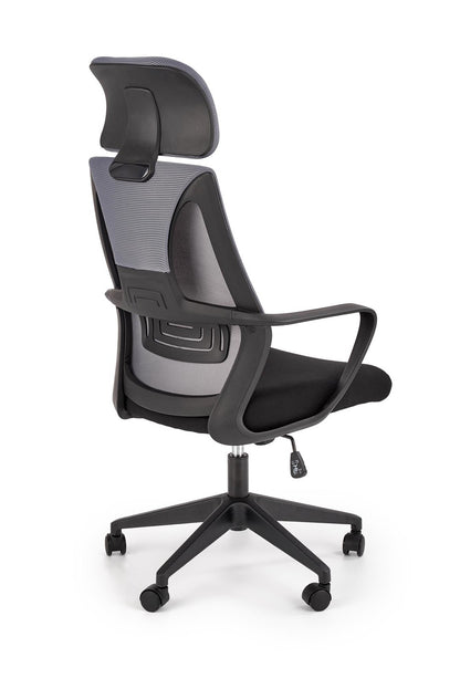 Office Chair Valdez | size: Width: 64cm, Height: 122cm, Depth: 60cm | color: Black/Grey | image: 2 | variant: 1017834