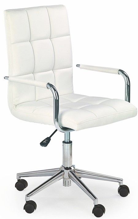 Office Chair Varese | size: Width: 53cm, Height: 110cm, Depth: 60cm | color: White | image: 1 | variant: 1002906