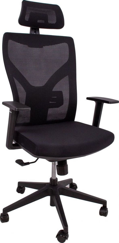 Office Chair Venon | size: Width: 58cm, Height: 100.5cm, Depth: 58cm | color: Black | image: 1 | variant: 1005359