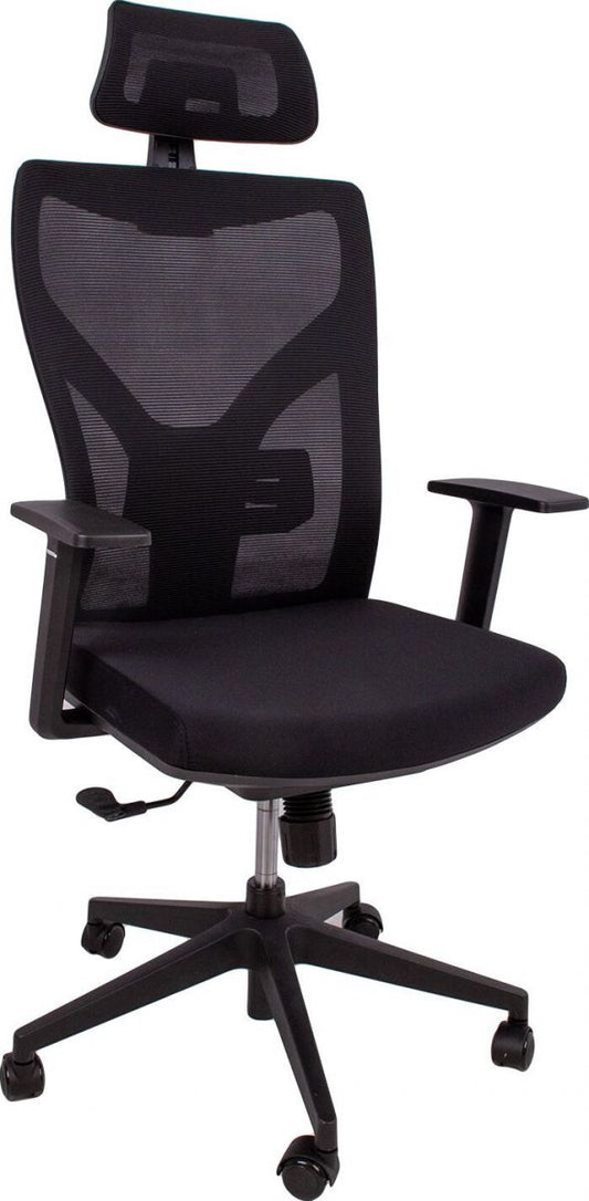 Office Chair Venon | size: Width: 58cm, Height: 100.5cm, Depth: 58cm | color: Black | image: 1 | variant: 1005359