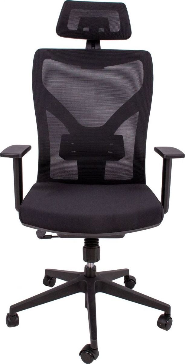 Office Chair Venon | size: Width: 58cm, Height: 100.5cm, Depth: 58cm | color: Black | image: 2 | variant: 1005359