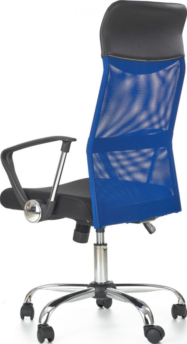 Office Chair Vire | size: Width: 61cm, Height: 120cm, Depth: 63cm | color: Black/Blue | image: 3 | variant: 1005191