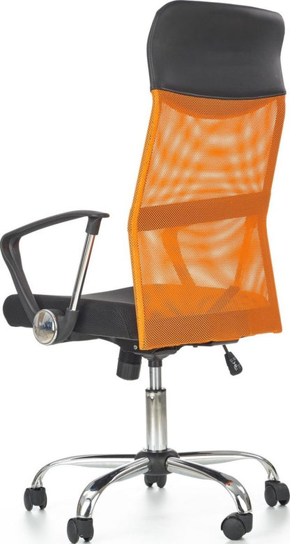 Office Chair Vire | size: Width: 61cm, Height: 120cm, Depth: 63cm | color: Black/Orange | image: 4 | variant: 1005188