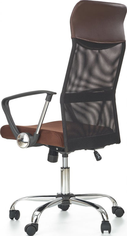 Office Chair Vire | size: Width: 61cm, Height: 120cm, Depth: 63cm | color: Brown/Black | image: 2 | variant: 1005189