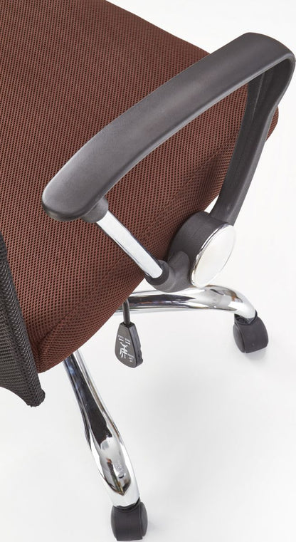 Office Chair Vire | size: Width: 61cm, Height: 120cm, Depth: 63cm | color: Brown/Black | image: 4 | variant: 1005189