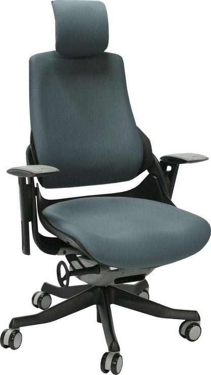 Office Chair Wau | size: Width: 70cm, Height: 112-129cm, Depth: 70cm | color: Gray | image: 1 | variant: 1005353