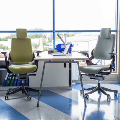 Office Chair Wau | size: Width: 70cm, Height: 112-129cm, Depth: 70cm | color: Gray | image: 2 | variant: 1005353