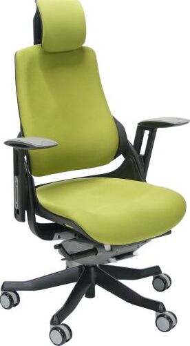Office Chair Wau | size: Width: 70cm, Height: 112-129cm, Depth: 70cm | color: Green | image: 1 | variant: 1005351