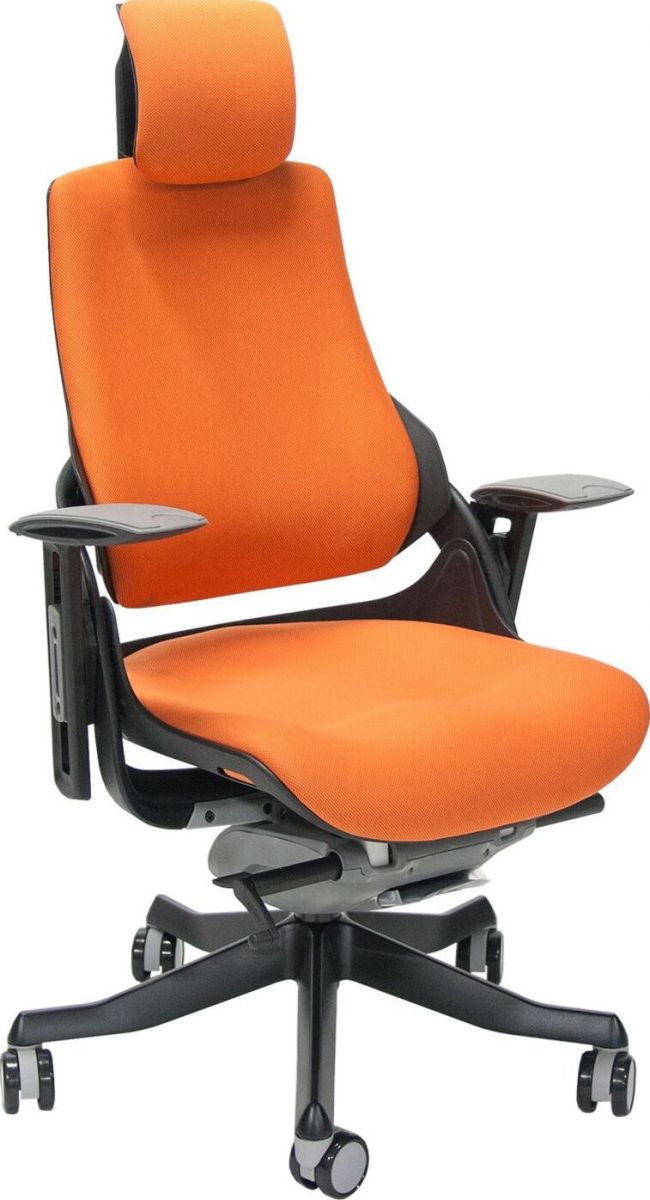 Office Chair Wau | size: Width: 70cm, Height: 112-129cm, Depth: 70cm | color: Orange | image: 1 | variant: 1005349