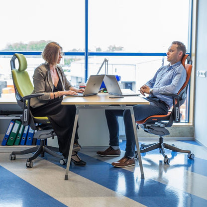 Office Chair Wau | size: Width: 70cm, Height: 112-129cm, Depth: 70cm | color: Orange | image: 6 | variant: 1005349