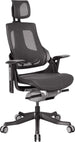 Office Chair Wau | size: Width: 70cm, Height: 112-129cm, Depth: 70cm | color: Transparent/Black | image: 1 | variant: 1005348