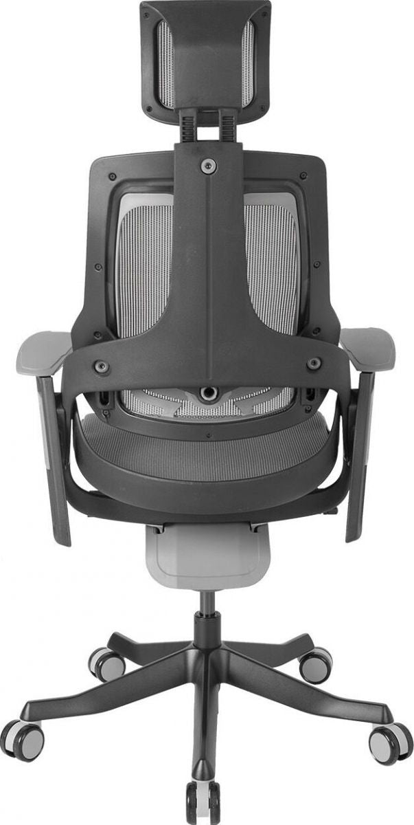 Office Chair Wau | size: Width: 70cm, Height: 112-129cm, Depth: 70cm | color: Transparent/Black | image: 4 | variant: 1005348