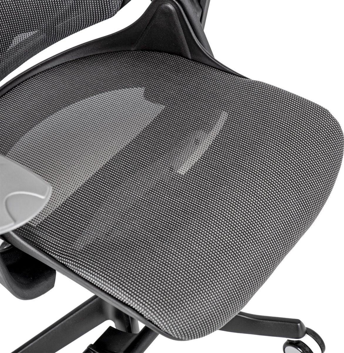 Office Chair Wau | size: Width: 70cm, Height: 112-129cm, Depth: 70cm | color: Transparent/Black | image: 5 | variant: 1005348