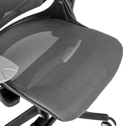 Office Chair Wau | size: Width: 70cm, Height: 112-129cm, Depth: 70cm | color: Transparent/Black | image: 5 | variant: 1005348