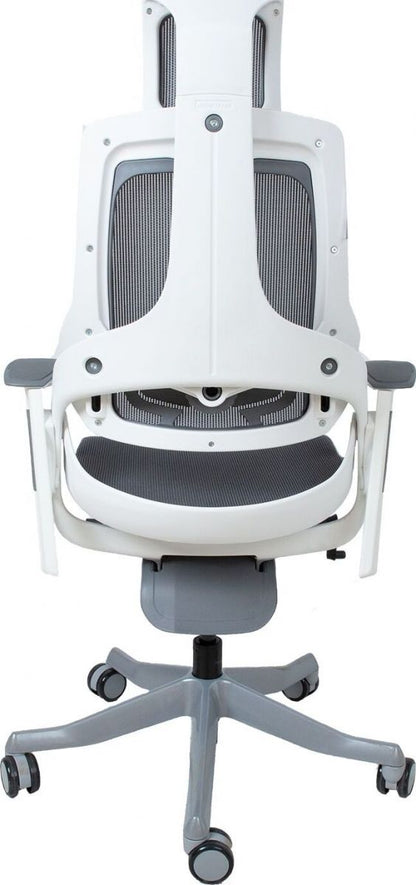 Office Chair Wau | size: Width: 70cm, Height: 129cm, Depth: 70cm | color: White/Grey | image: 5 | variant: 1005354