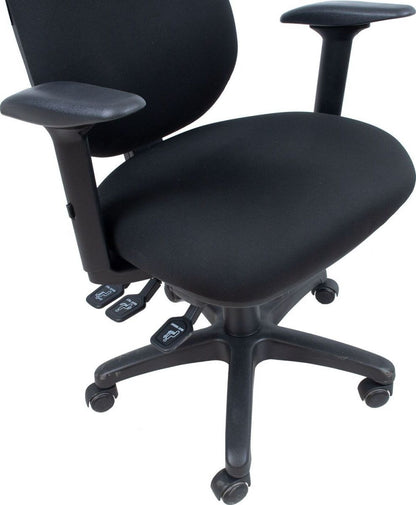 Office Chair Welshpool | size: Width: 64cm, Height: 95.5-115cm, Depth: 64cm | color: Black | image: 7 | variant: 1001231