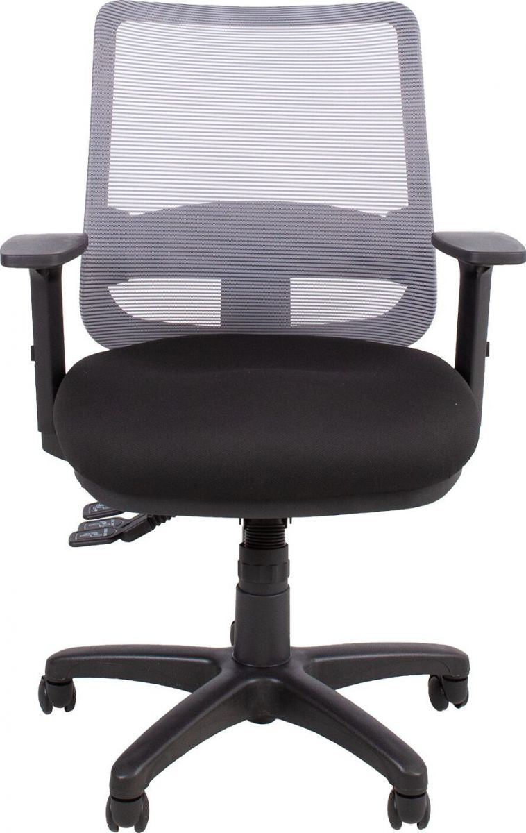 Office Chair Welshpool | size: Width: 65.5cm, Height: 94.5-114cm, Depth: 64cm | color: Gray | image: 2 | variant: 1005930