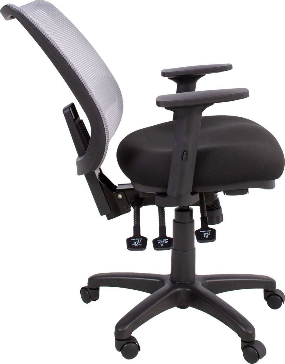 Office Chair Welshpool | size: Width: 65.5cm, Height: 94.5-114cm, Depth: 64cm | color: Gray | image: 4 | variant: 1005930