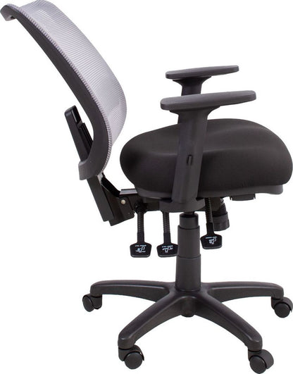 Office Chair Welshpool | size: Width: 65.5cm, Height: 94.5-114cm, Depth: 64cm | color: Gray | image: 4 | variant: 1005930
