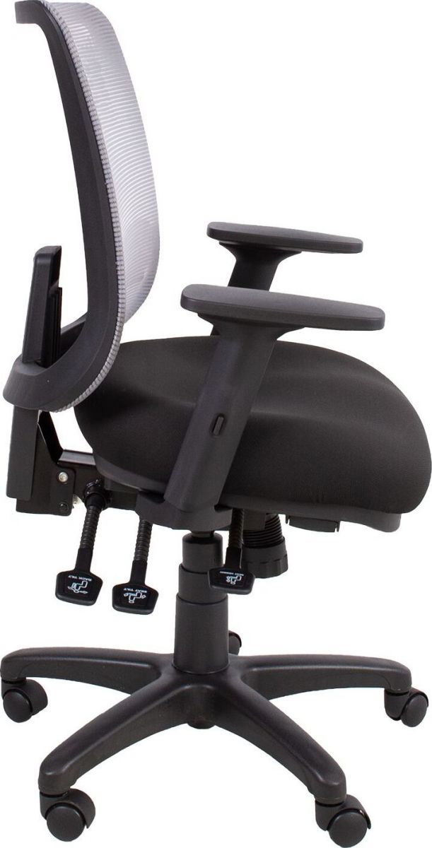 Office Chair Welshpool | size: Width: 65.5cm, Height: 94.5-114cm, Depth: 64cm | color: Gray | image: 6 | variant: 1005930