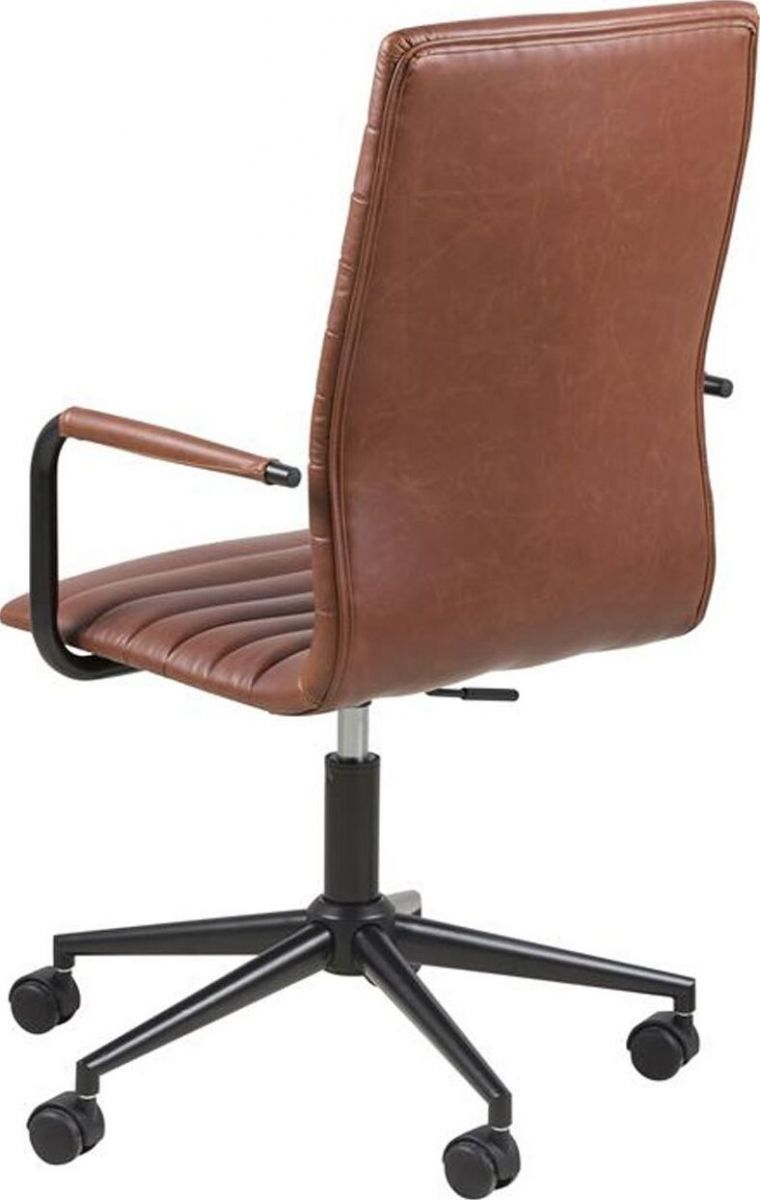 Office Chair Winslow | size: Width: 45cm, Height: 103cm, Depth: 58cm | color: Brown | image: 2 | variant: 1012375