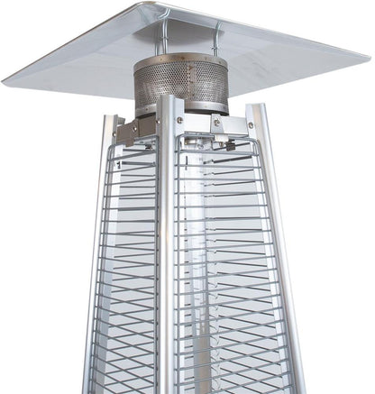 Patio Gas Heater East St Etienne | size: Length: 73cm, Width: 73cm, Height: 227cm | color: Silver | image: 3 | variant: 1006398
