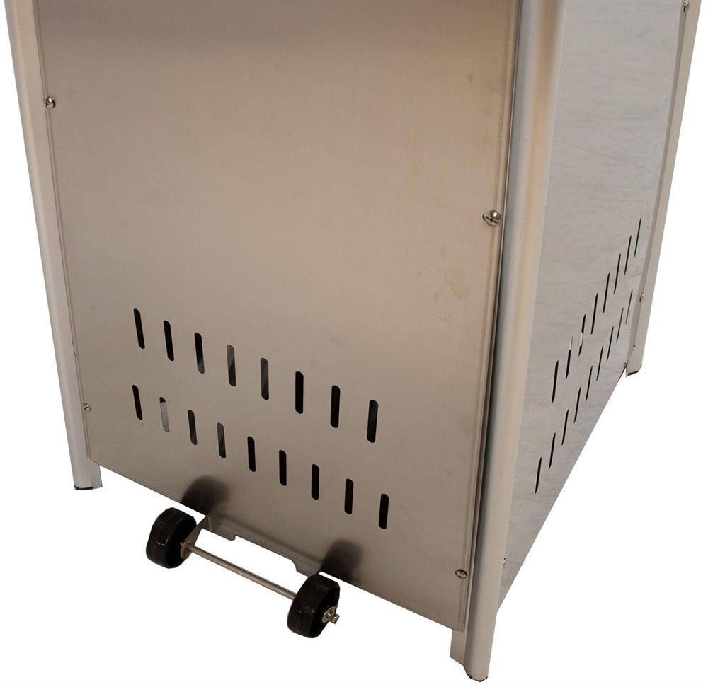 Patio Gas Heater East St Etienne | size: Length: 73cm, Width: 73cm, Height: 227cm | color: Silver | image: 5 | variant: 1006398