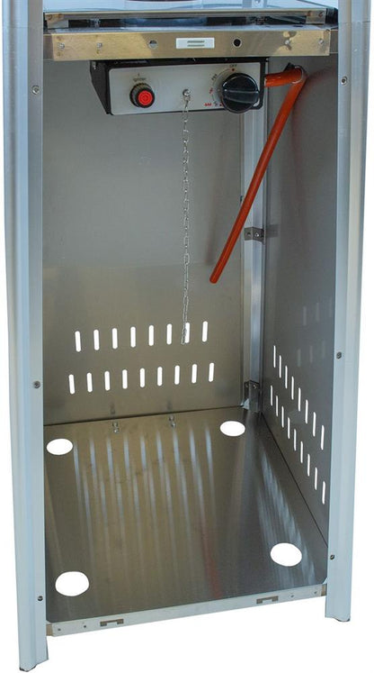 Patio Gas Heater East St Etienne | size: Length: 73cm, Width: 73cm, Height: 227cm | color: Silver | image: 6 | variant: 1006398