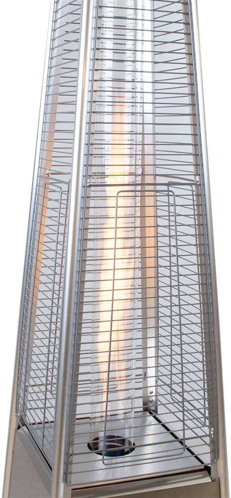 Patio Gas Heater East St Etienne | size: Length: 73cm, Width: 73cm, Height: 227cm | color: Silver | image: 8 | variant: 1006398
