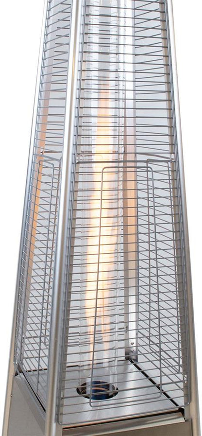 Patio Gas Heater East St Etienne | size: Length: 73cm, Width: 73cm, Height: 227cm | color: Silver | image: 8 | variant: 1006398