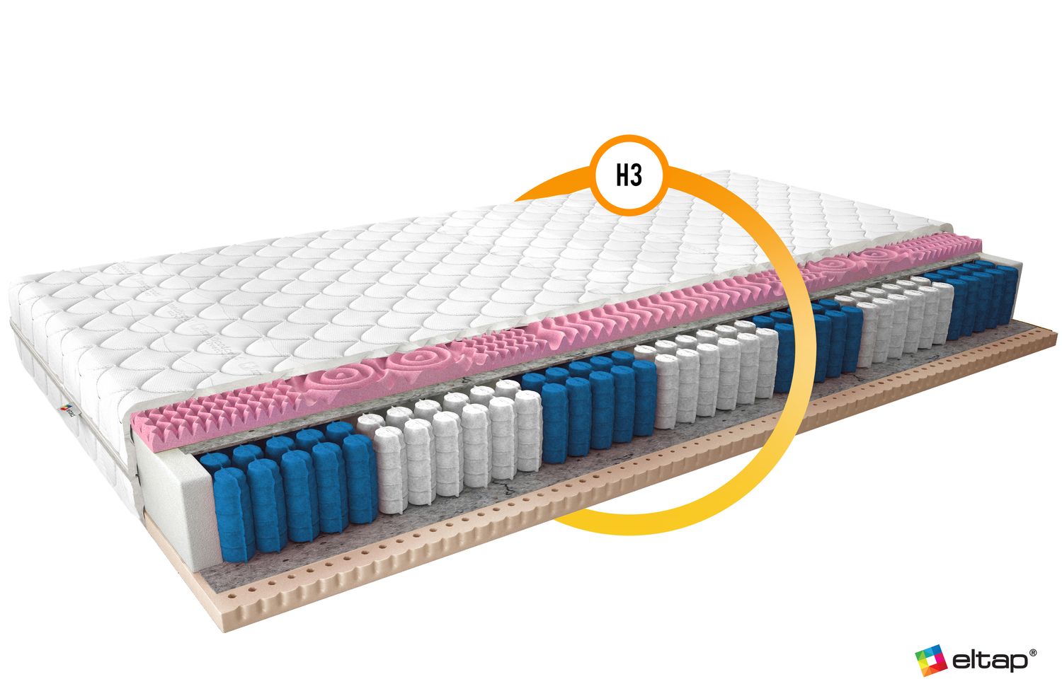 Pocket Spring Mattress Acapulco 23 | size: Length: 200cm, Width: 160cm | image: 1 | variant: 1013614
