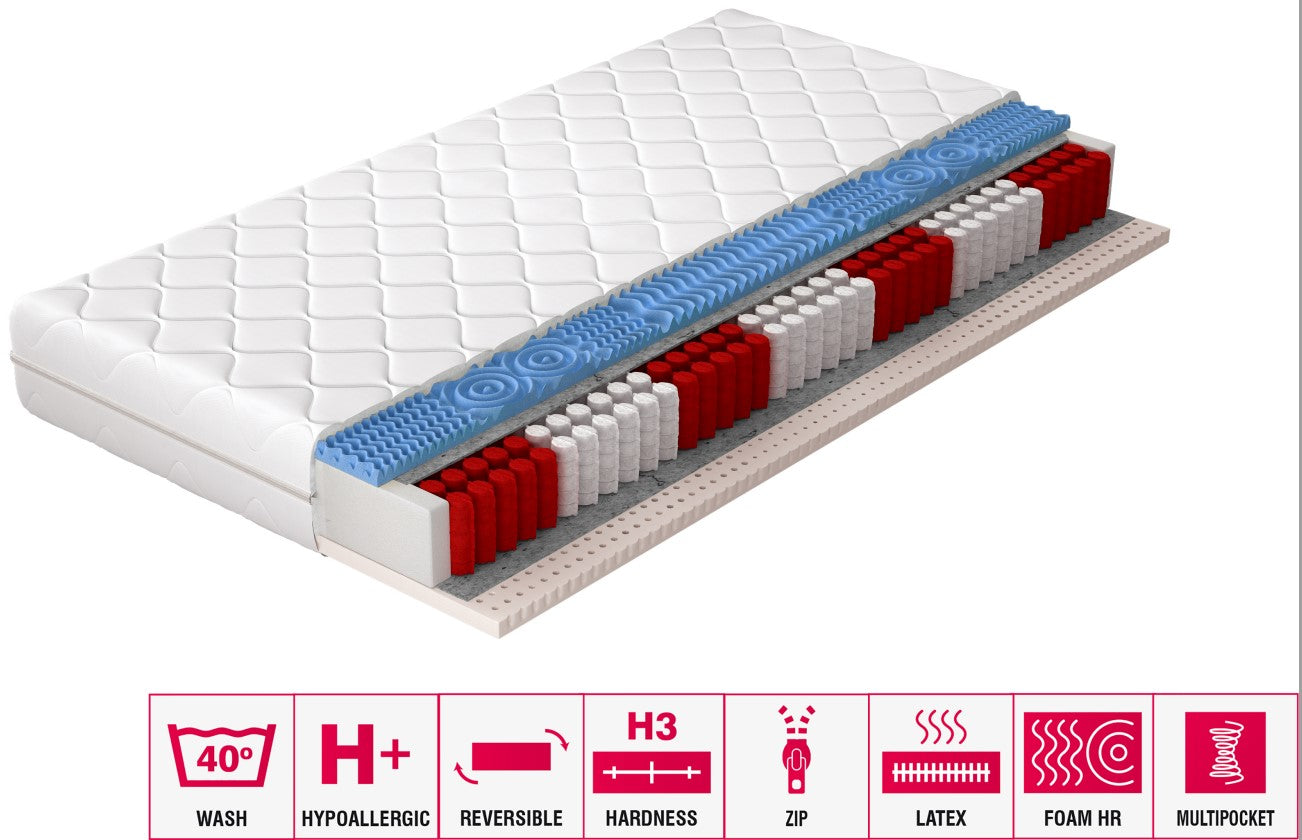 Pocket Spring Mattress Acapulco | size: Length: 200cm, Width: 80cm | image: 2 | variant: 1013591