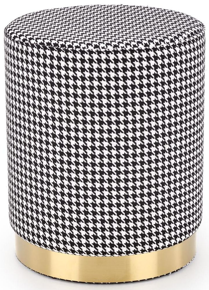 Pouf Aruna | size: Width: 36cm, Height: 44cm | color: White/Black | image: 0 | variant: 1012217