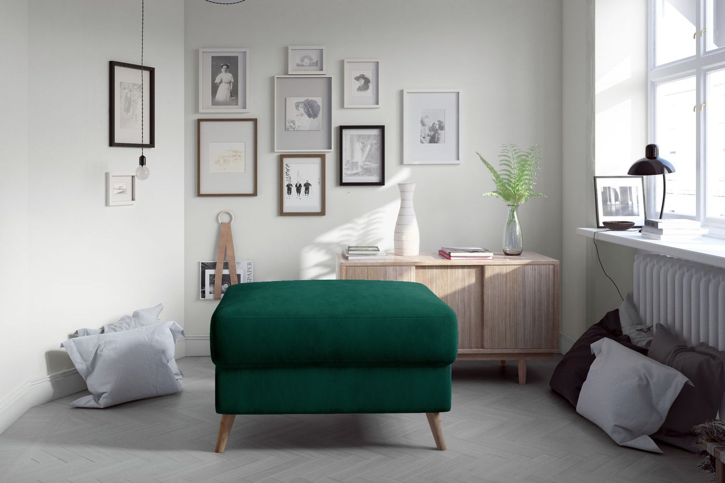 Pouf Asgard | size: Width: 73cm, Height: 73cm, Depth: 48cm | color: Kronos | image: 1 | variant: 1005749