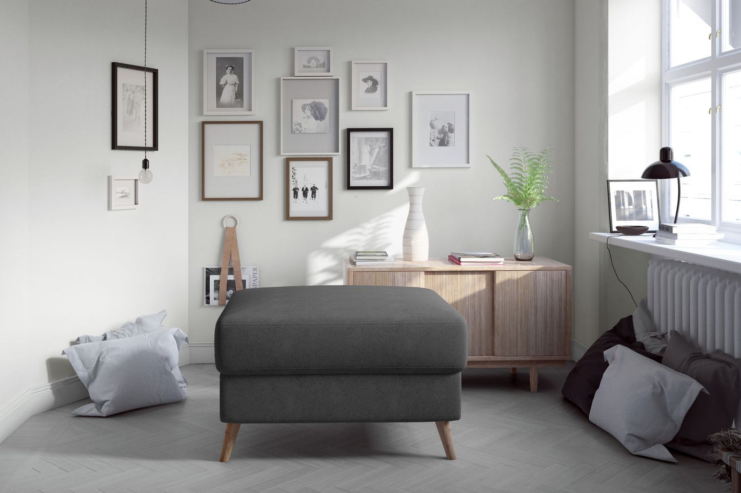 Pouf Asgard | size: Width: 73cm, Height: 73cm, Depth: 48cm | color: Ontario | image: 1 | variant: 1005745