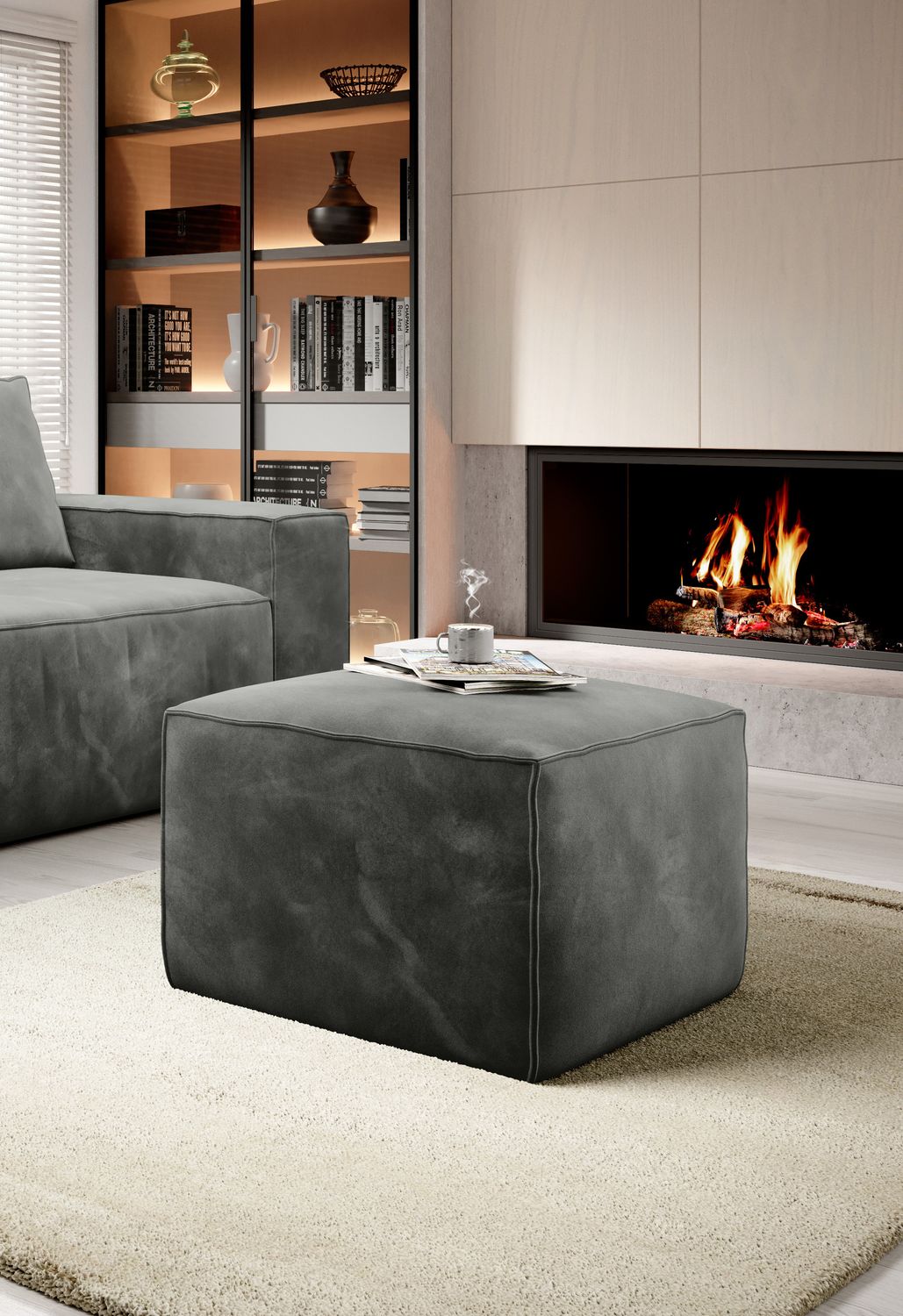 Pouf East Chertsey | size: Width: 88cm, Height: 51cm, Depth: 68cm | color: Loco | image: 1 | variant: 1010512