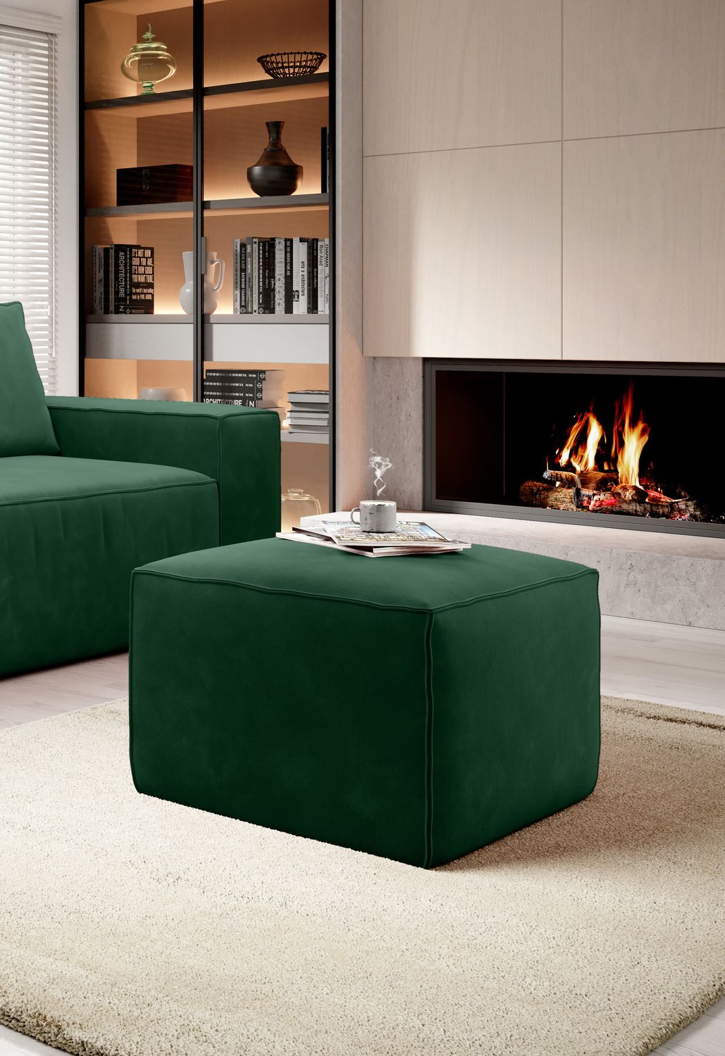 Pouf East Chertsey | size: Width: 88cm, Height: 51cm, Depth: 68cm | color: Lukso | image: 1 | variant: 1010540