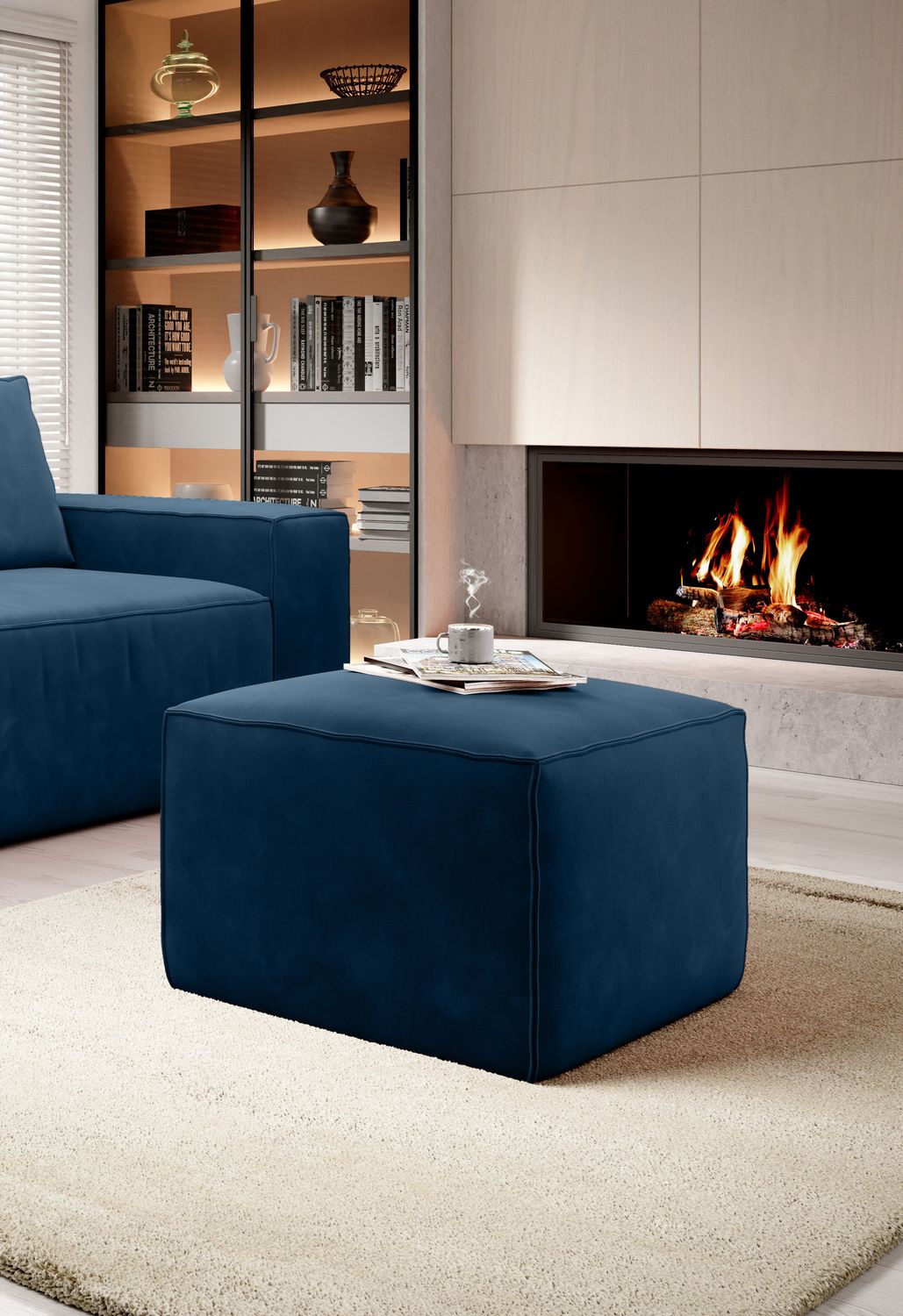 Pouf East Chertsey | size: Width: 88cm, Height: 51cm, Depth: 68cm | color: Lukso | image: 1 | variant: 1010545