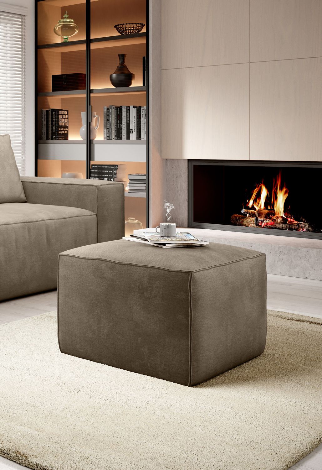 Pouf East Chertsey | size: Width: 88cm, Height: 51cm, Depth: 68cm | color: Nube | image: 1 | variant: 1010535