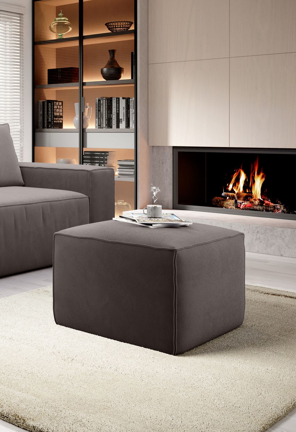 Pouf East Chertsey | size: Width: 88cm, Height: 51cm, Depth: 68cm | color: Savoi | image: 1 | variant: 1010523