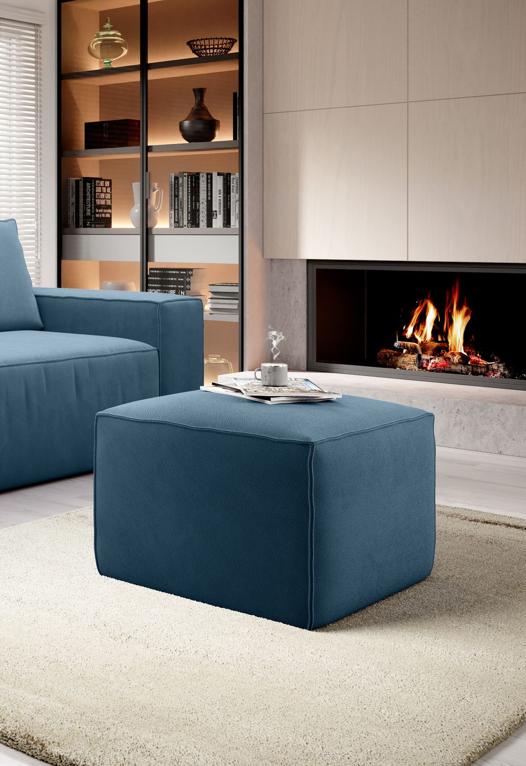 Pouf East Chertsey | size: Width: 88cm, Height: 51cm, Depth: 68cm | color: Savoi | image: 1 | variant: 1010542