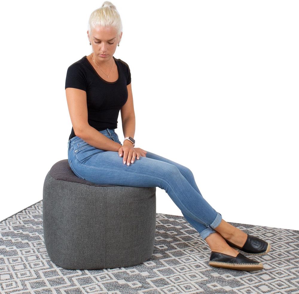 Pouf Ebbw Vale | size: Width: 55cm, Height: 45cm, Depth: 55cm | color: Gray | image: 3 | variant: 1001413