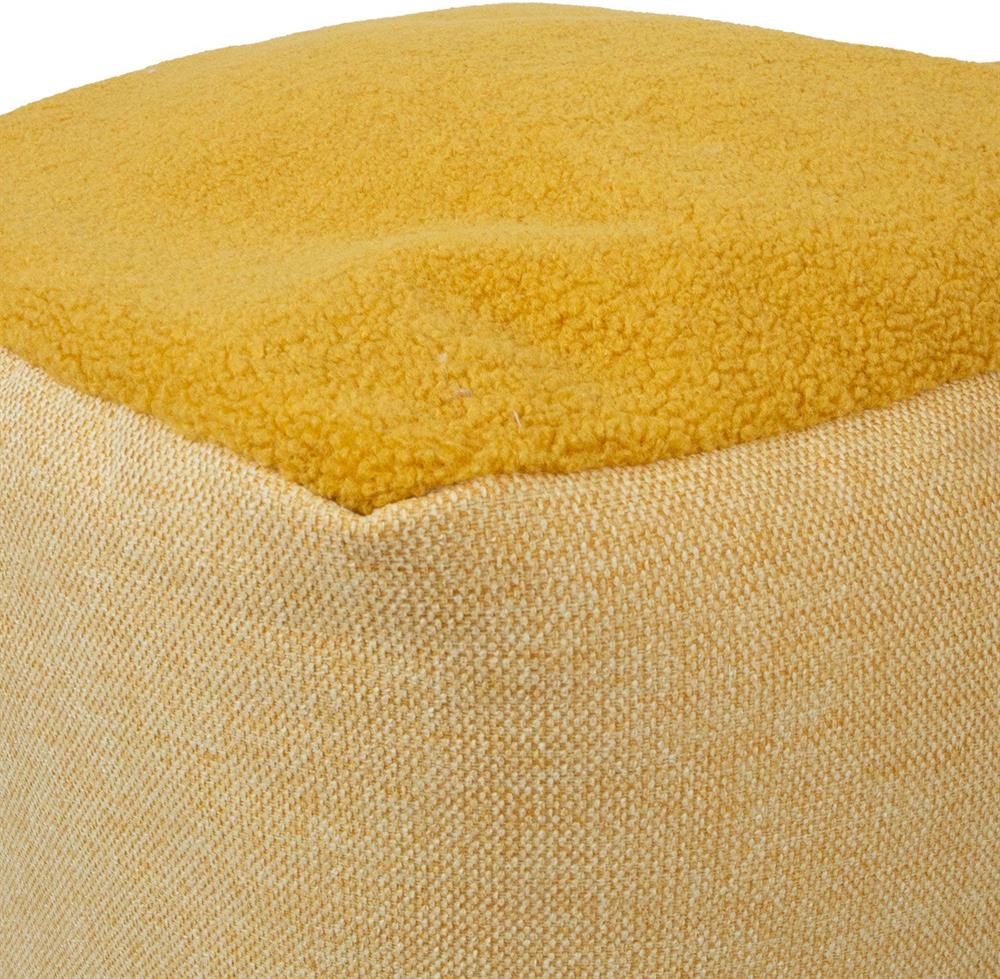 Pouf Ebbw Vale | size: Width: 55cm, Height: 45cm, Depth: 55cm | color: Yellow | image: 2 | variant: 1001412