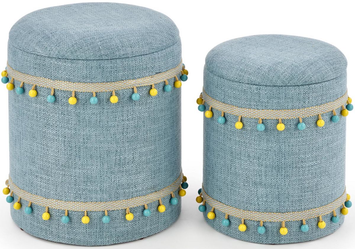 Pouf Grado | size: Width: 38cm, Height: 44cm | color: Blue | image: 0 | variant: 1006071
